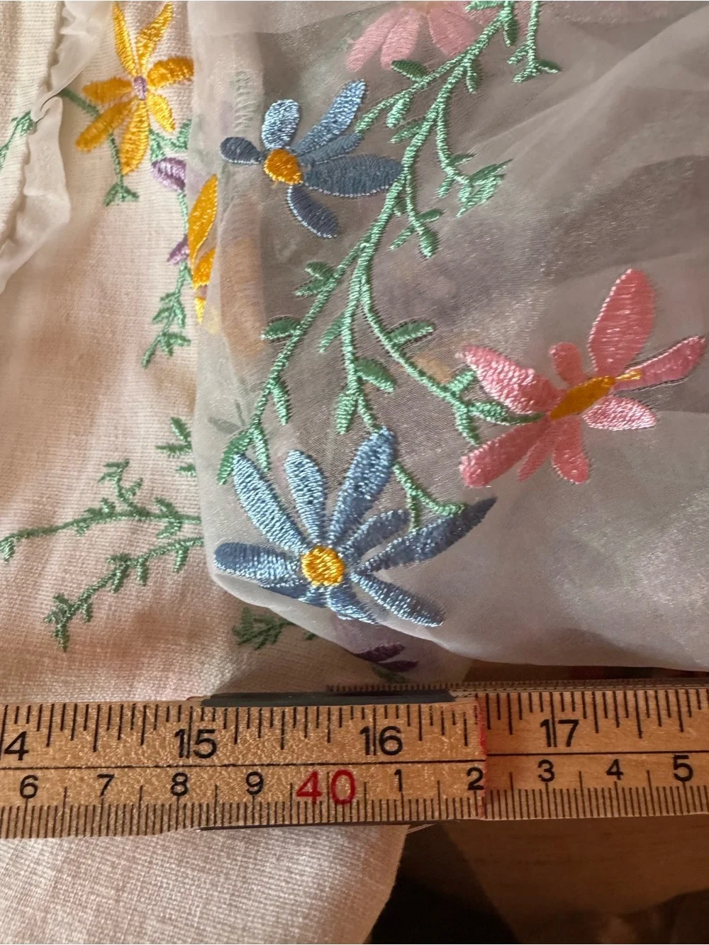 For Love & Lemons Marjorie Mini Dress NWT Floral Embroidered Puff Sleeve Medium - Picture 11 of 11